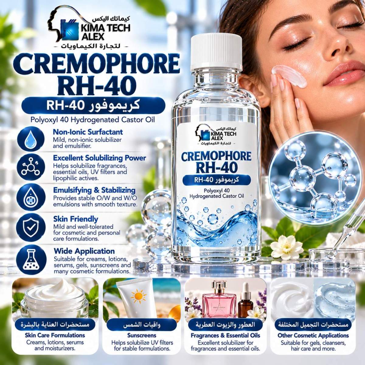 Cremophore RH-40 Beauty Lab Infographic CREMOPHORE RH-40 كريموفور - Image 1