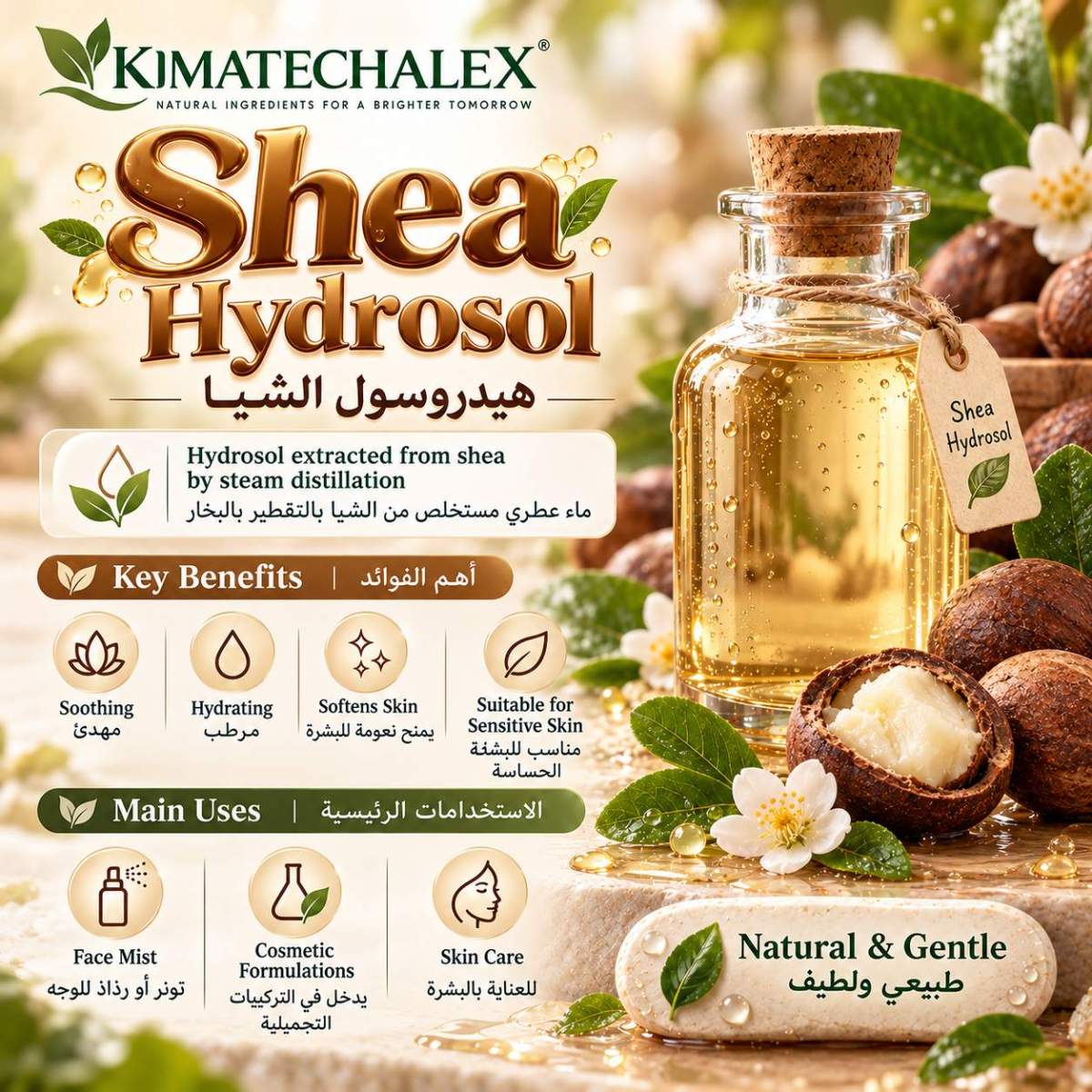 Luxury Shea Hydrosol Infographic Shea hydrosol هيدروسول الشيا - Image 1