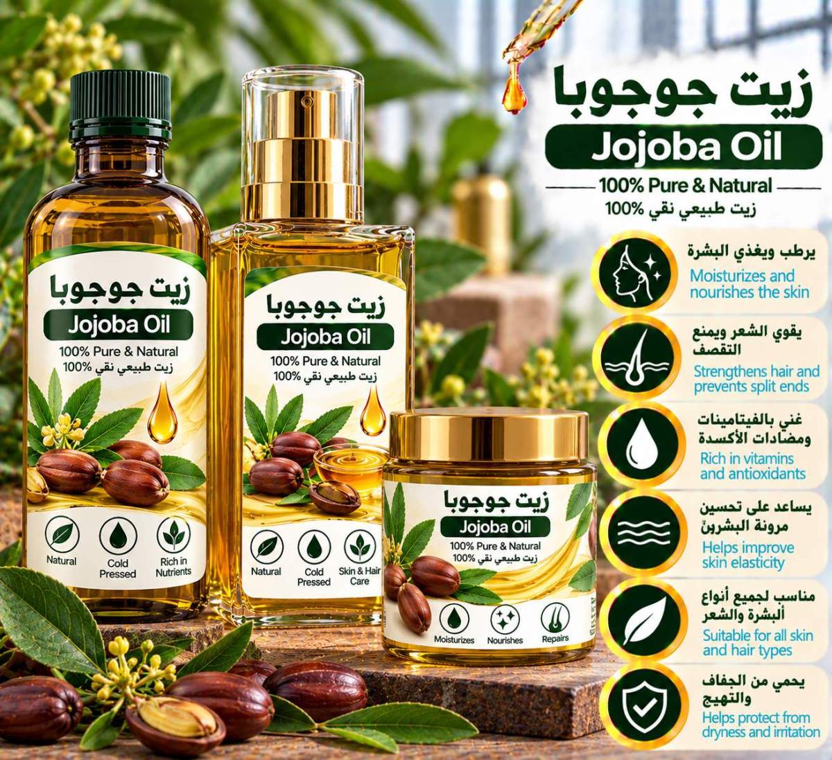 Natural Jojoba Oil Collection Jojoba oil زيت جوجوبا - Image 1